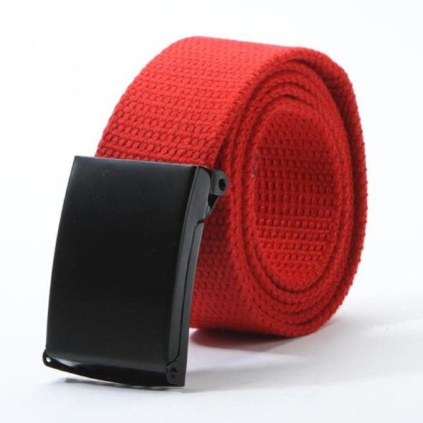 

men women casual outdoor sports tactical waistband canvas wide belt, Black;brown