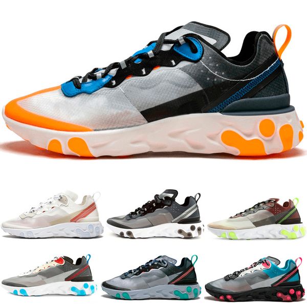 

React 87 running hoe men women camo orange peel red orbit touch lime hyper fu ion ail light bone trainer athletic hoe with box