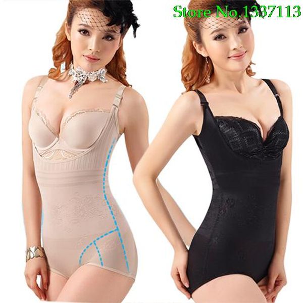 

bluelans new women full body slimming thin seamless tummy waist shapewear bodyshaper, Black;white