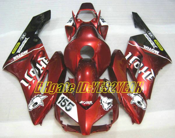 Kit de Carenagem Motocicleta personalizado para Honda CBR1000RR 04 05 CBR 1000RR 2004 2005 CBR1000 ABS Plástico Vermelho Carenagens set + Presentes HM33