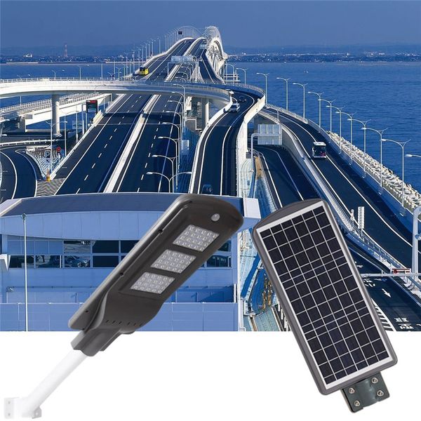 

20w 40w 60w led solar street light outdoor waterproof ip65 pir sensor smart light changes led garden light 50mm interface