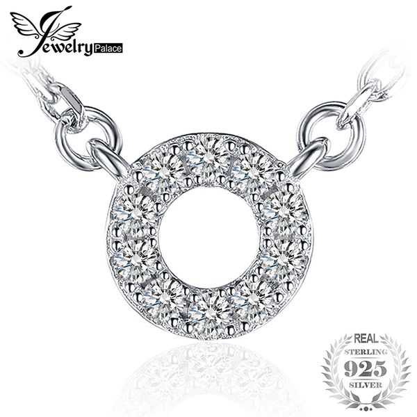 

jewelrypalace classic round pendant rolo chain circle adjust necklaces real 925 sterling silver jewelry for women friend gift