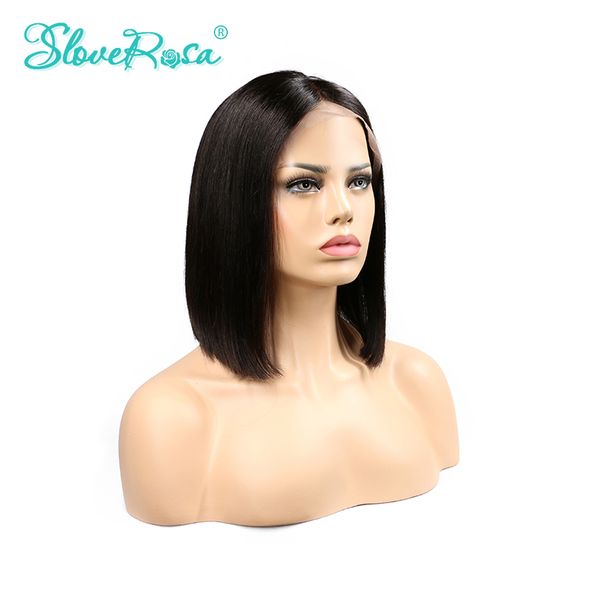 

slove rosa human hair bob wigs 130% brazilian remy hair lace front human wigs african american short for black women