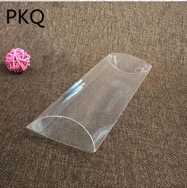 

50pcs 7 sizes clear pillow box transparent candy boxes small gift packing box wedding baby shower decor supplies plastic boxes