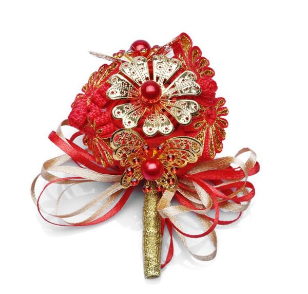 

eternal angel rose, satin, bride, brooch, bride, flower and wrist, White