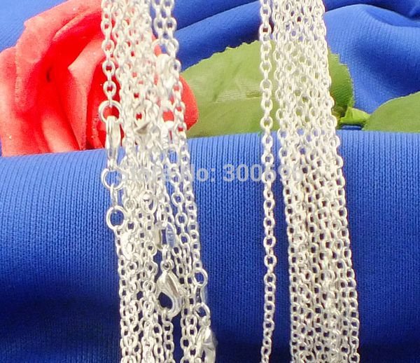 

h:hyde wholesale 5pcs silver color 1.2mm o shaped chain necklace 16 inch-30 inch collares mujer
