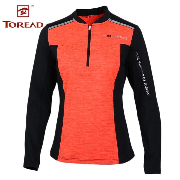 

toread women's blouse 2018 autumn outdoor pullover running casual wear, Gray;blue