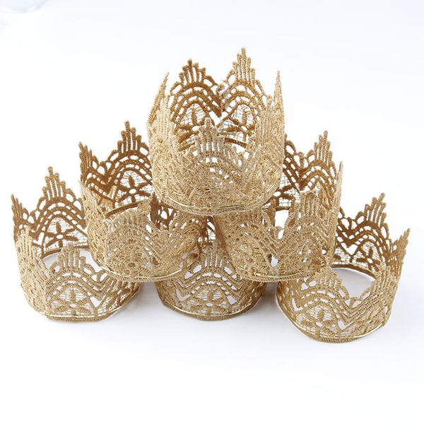 

30pcs/lot flower lace crown for kids headbands princess crown floral head wreath hair accessories girls hair ornaments