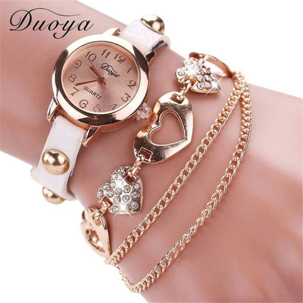 

duoya exquisite watches bracelet watch women wrist watches fashion luxury bead wreath women wristwatches #d, Slivery;brown