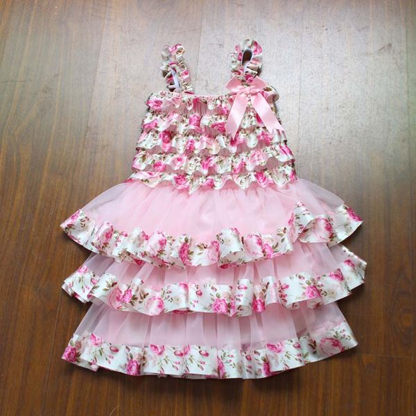 

party fashion ruffle kid girls dress princess lace dresses children kids clothing baby girl clothes 888, Red;yellow