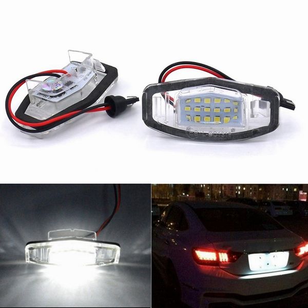 2Pcs / LOT Error Free White LED Numero Luce targa luce per Honda Civic City Legend Accord