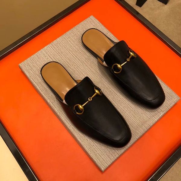 

Роскошный дизайнер мужские тапочки из натуральной кожи известный суперзвезда ме