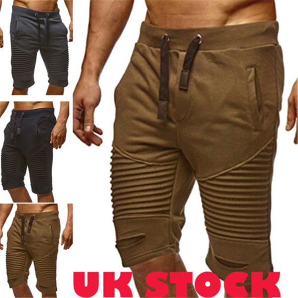 

fitness room exercise relaxation fleece shorts man athlete gymnasium fitness muscle middle shorts, White;black