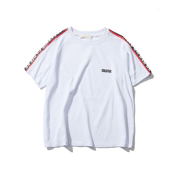 

be creative or die on sleeve oversized off shoulder mens t-shirt short sleeve 2018 summer streetwear hip hop tshirts men clothes, White;black