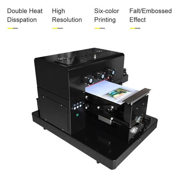 

2018 a4 mall ize uv printer led with embo effect golf uv flatbed printer for phone ca e t hirt leather tpu wood