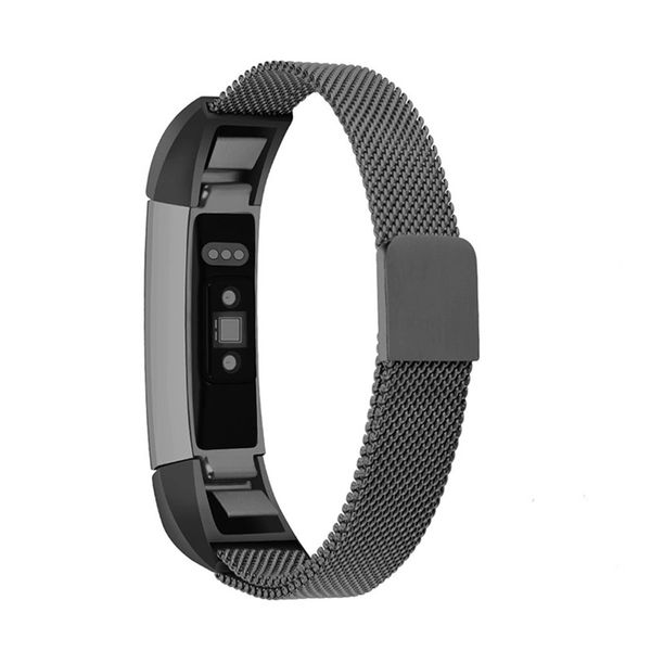

stainless steel watchband magnetic buckle replacement milanese stainless wristband for alta and alta hr smart watch new, Black;brown