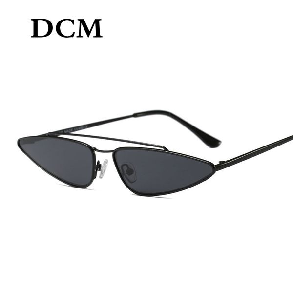 

dcm 2018 metal frame small cat eye sunglasses women new brand retro ladies sun glasses uv400, White;black