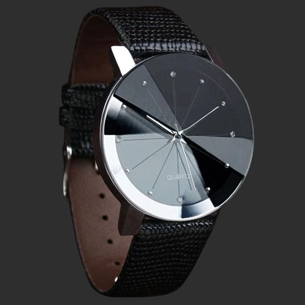 

watch men quartz sport stainless steel dial leather band wristwatch men women watch clock gift 2018 luxury #yl5, Slivery;brown
