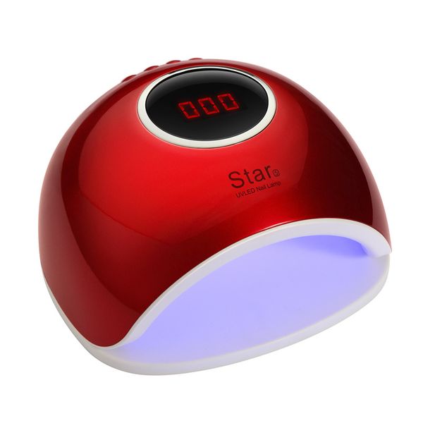 

new red smart 72w uv led nails lamp gel nail polish dryer nails art gel machine curing light ptherapy nail manicure tools