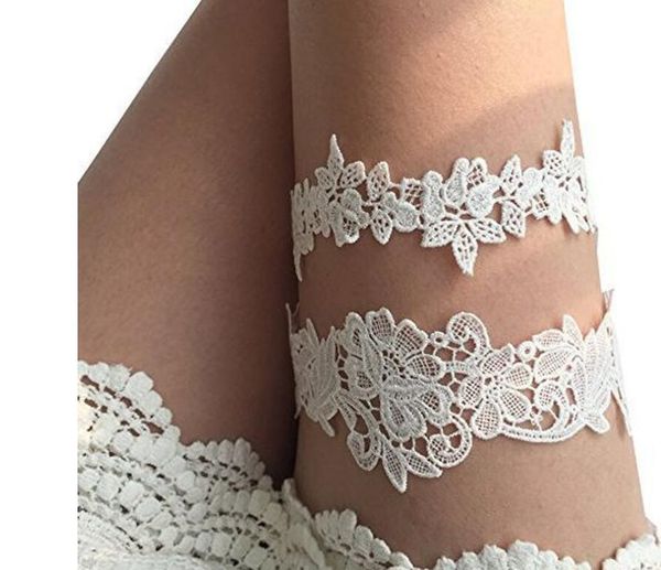 

sell white 2 piece/set lace bridal garters bridal accessories for wedding party
