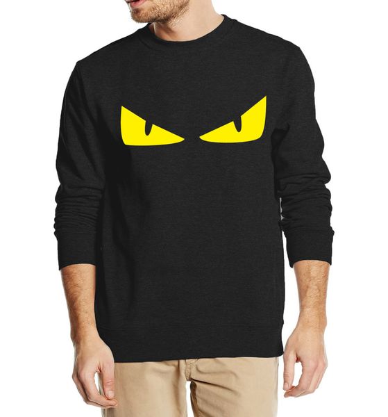 

wholesale- cartroon angry eyes autumn winter 2016 new fashion hoodies men sweatshirt streetwear tracksuit harajuku clothing, Black