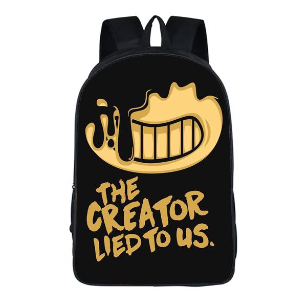 

fress shipping bendy and the ink machine school bags backpack for kids daily bags boys girls school backpacks