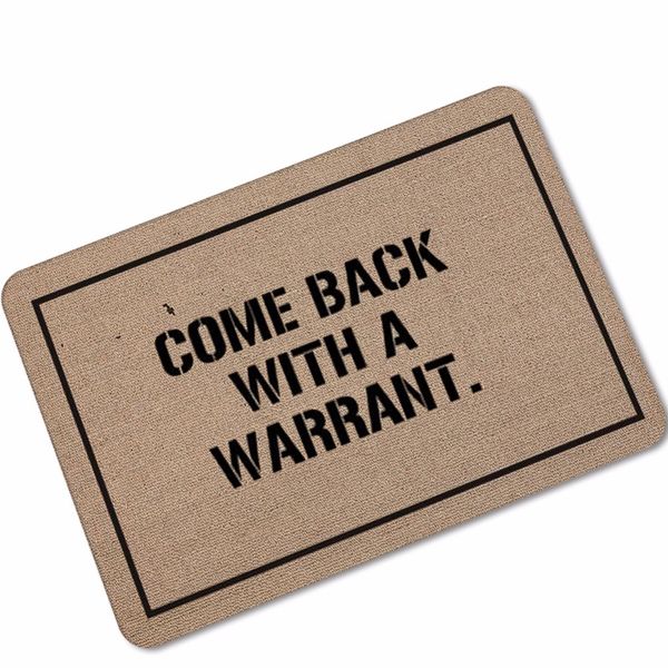 

come back with warrant print welcome door mat bathroom rugs tapete hallway kitchen floor mats hallomas home decor karpet