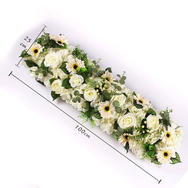 

road flower wedding flower wall artificial rose hydrangea peony mix flowers background wedding party home decor