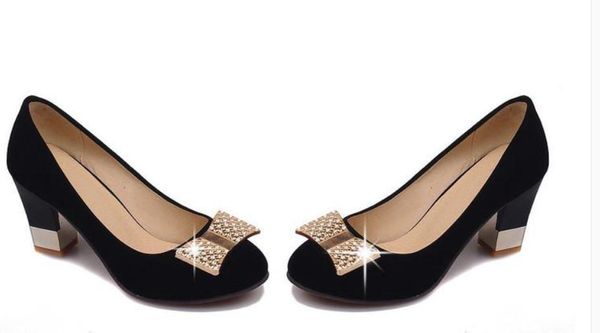 

send 2018 spring and autumn coarse heel water drill high heel women's shoes, Black