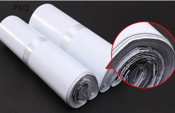 100 pcs tamanho grande 28 * 42 cm branco auto-adesivo poli poli bag / poli mail postar envelope / plástico expresso correio plástico saco