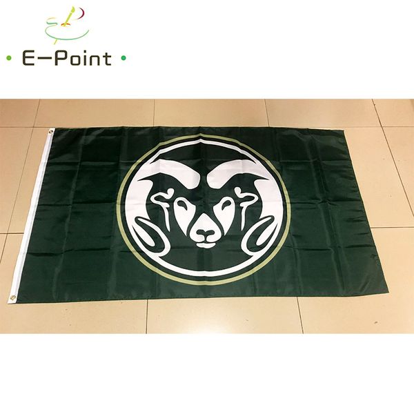 NCAA Colorado State Rams Polyester-Flagge, 150 cm x 90 cm, Flagge, Banner, Dekoration, fliegende Geschenke für Zuhause, Garten, Outdoor