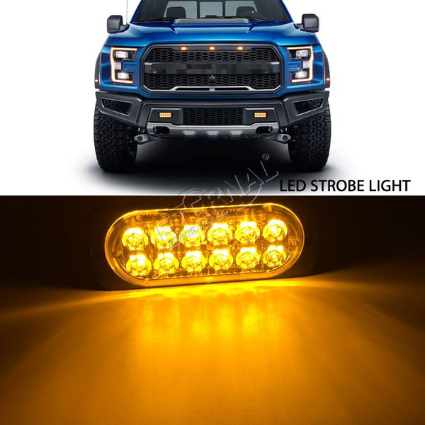 

4pcs super slim 4.3inch 24w amber led strobe emergency light flashing warning amber lamp for offroad truck trailer equipments