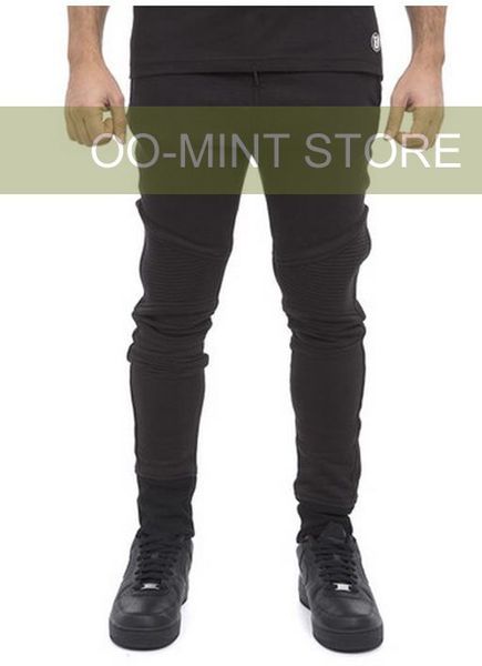

High Street Tech Fleece Men Sport Long Draped Sport Pants Casual Pants Grey Black Mans Casual Joggers Elastic Waist Solid Color