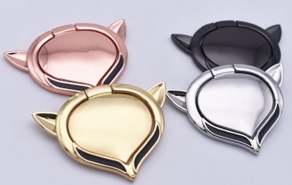 

Univer al 360 degree metal fox pattern finger ring holder phone tand mount for iphone am ung mobile phone