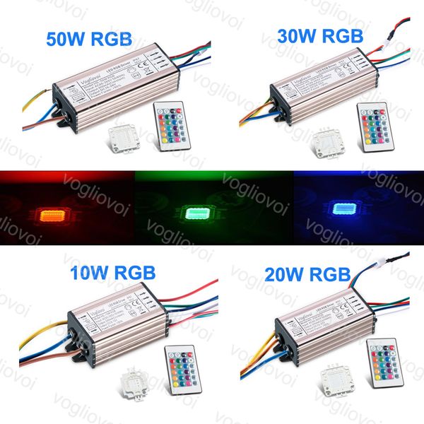 

lighting transformers rgb 10w 20w 30w 50w waterproof aluminum silvery with 24key controller accessories for floodlight spotlight dhl
