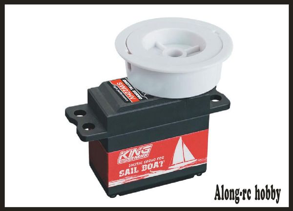 

FREE SHIPPING SW22HV 68g 22kg.cm digital metal gears sail winch servo 1-7T programmable dual ball bearings waterproof for RC boat model