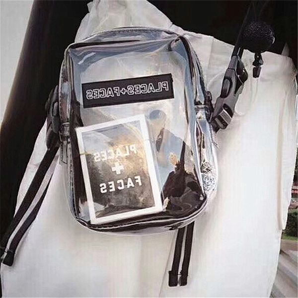 

Мужские женщины Прозрачные сумки ДОСТОПРИМЕЧАТЕЛЬНОСТИ + ЛИЦА Сумка уличная хип-