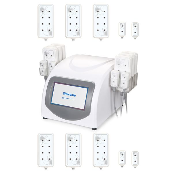 

650nm pro 10 pads 5mw diode lipo laser lllt body fat loss lipolysis shaping slimming beauty machine