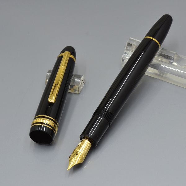 

classic 149 bright black fountain pen administrative office stationery 1.0mm nib calligraphy ink pens for birthday gift