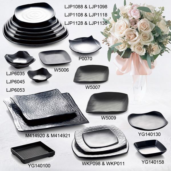 

melamine dinnerware dinner plate square plate pot restaurant a5 melamine dish melamine tableware japanese cooking sushi dish