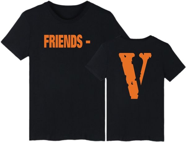 

2017 vlone original friend v printed women men t hirt hip hop ca ual ummer edc cotton top tee