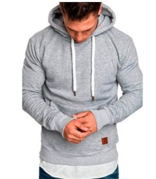 

mens color hoodies athletic solid fashion hooded casual sports sweatshirts jarsq, Black