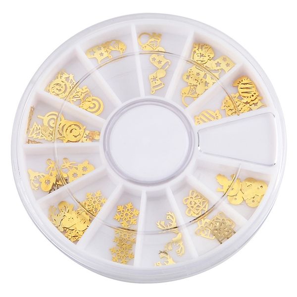 

nail art decorations 120pcs metal nail art decorations decor rhinestones tips metallic studs sticker decals metal 0926, Silver;gold