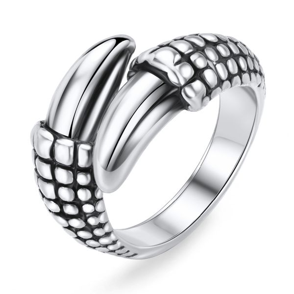 

1 pcs punk style cool brightly neutral claw opening adjustable ring silver color finger ring for women men jewelry r192-t2-1, Golden;silver