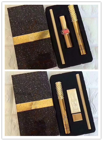 

new brand makeup set 3pcs/set mascara lipstick eyeliner 3 in 1 set 2 styles set a/b cosmetics dhl shipping
