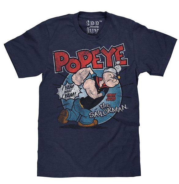 

2018 новые мужские футболки Popeye парусник мужская футболка