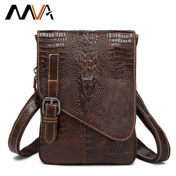 

new male bag genuine leather men crossbody messenger bag cowhide leather men bags alligator design shoulder man for gift