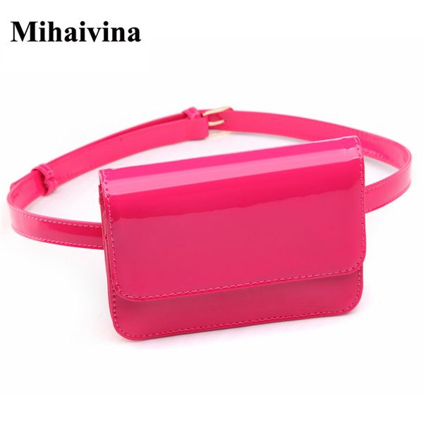 

mihaivina fashion pu leather women waist pacbright small belt waist bag female bags hand bag wholesale