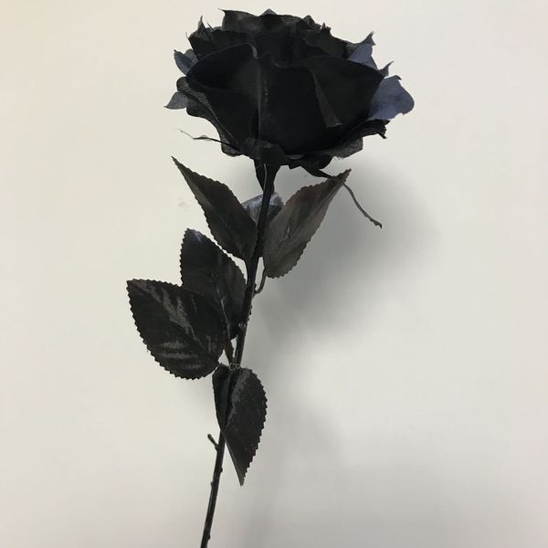 

Черная роза черный шелк Роза длинный стебель искусственный цветок черная магия ba