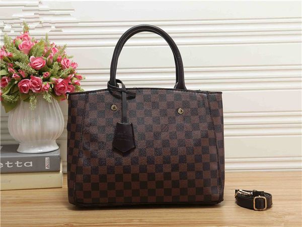 

High quality designer brand women plaid stitching tote bag OL business lady shopping handbag female personality large capacity